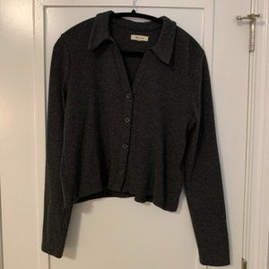 Madewell Dark Grey Button-up Long Sleeve